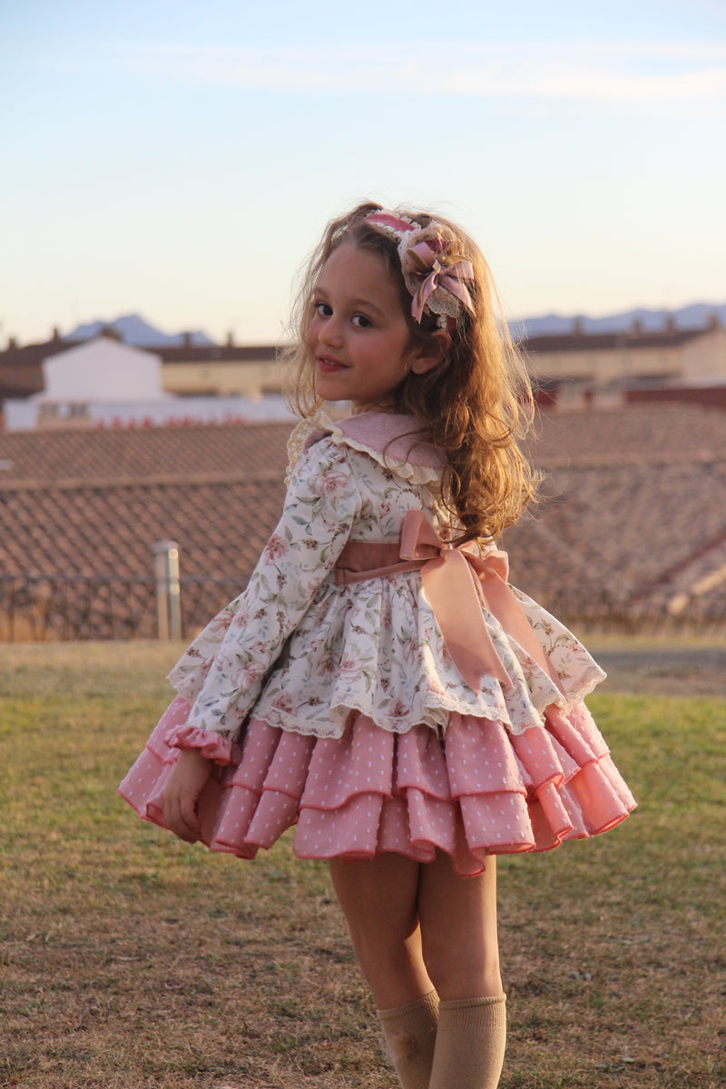 LA AMAPOLA - Kira Baby Dress - Pink