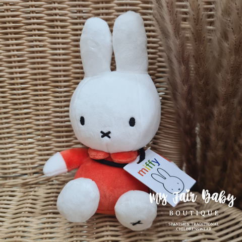 Traditional 16cm Miffy Soft Baby Rattle Toy MF1457OR
