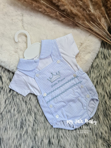 Traditional Baby Boys 'Little Prince' Romper ~ 12-24m