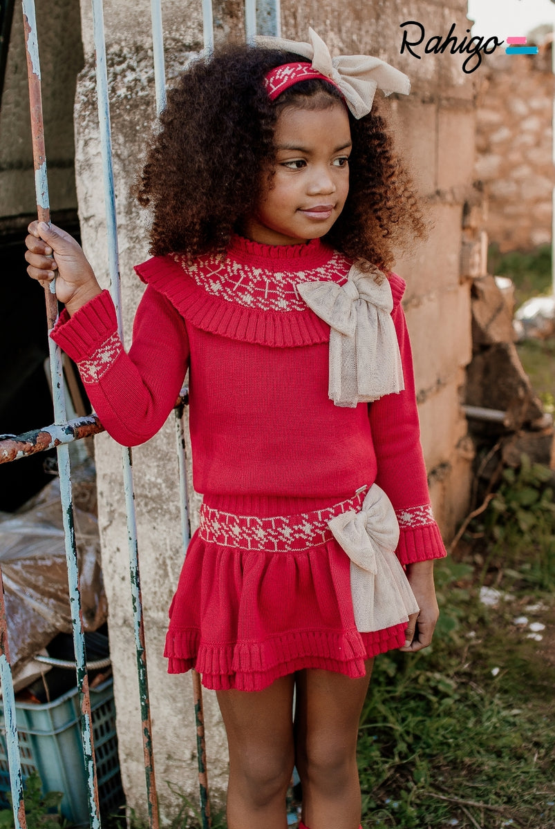 Rahigo Spanish Girls Red Camel Skirt Jumper Set 22261 3,6m