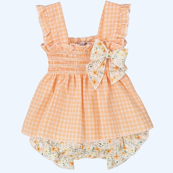 Spanish Baby Girls Peach Summer Dress & Pant Set 22052 - 3-36m