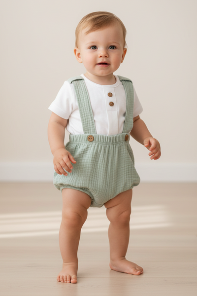 Spanish Baby Boys Oregano Green Romper & T-Shirt 17942 ~ 24m
