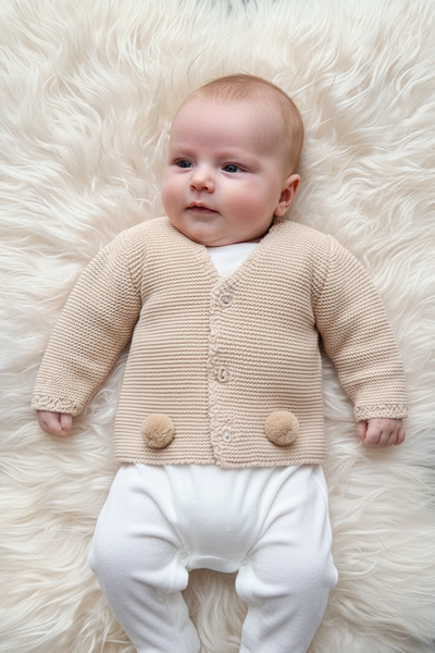 Traditional Baby Boys Pom Pom Cardigans
