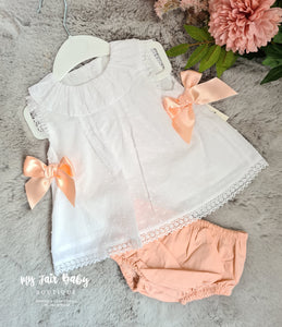 Spanish Baby Girls Orange Pant Set