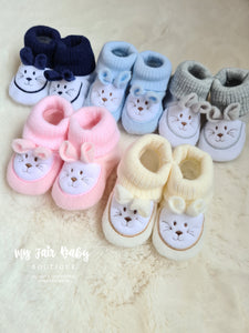 Traditional Baby Bunny Booties - 0-6m