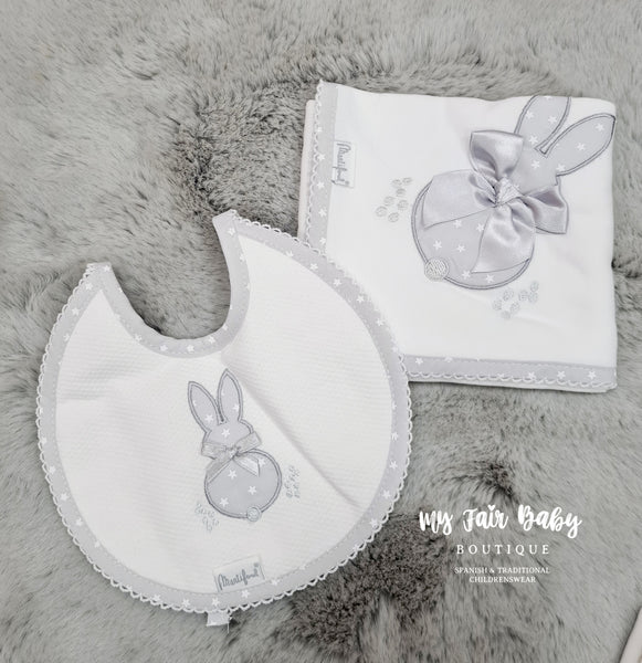 Traditional Baby Bunny Star Towelling Bibs