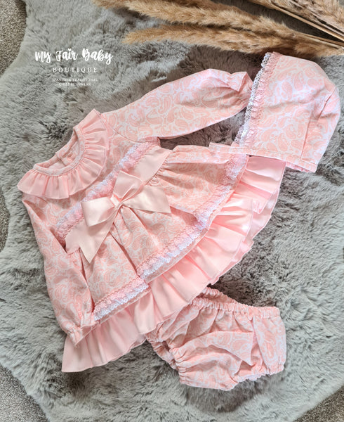 Ceyber AW23 Spanish Baby Girls Pink Dress Set DD3000 - 18m