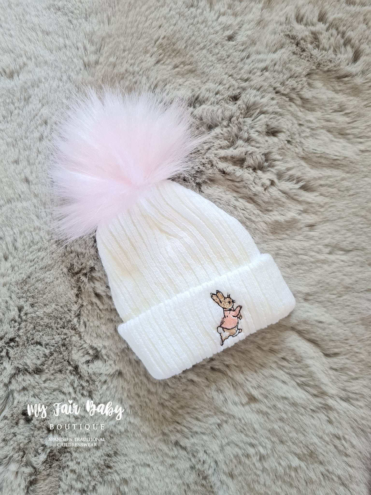 Traditional Baby Peter Rabbit Winter Pom Pom Hats - 5 Colours