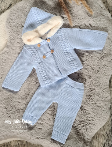 Spanish Baby Boys Blue Chucky Jacket & Trouser Set - NB-12m