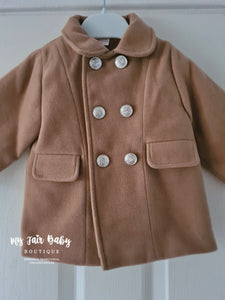 Traditional Spanish Baby Boys Smart Camel Winter Coat C99 - 6-36m
