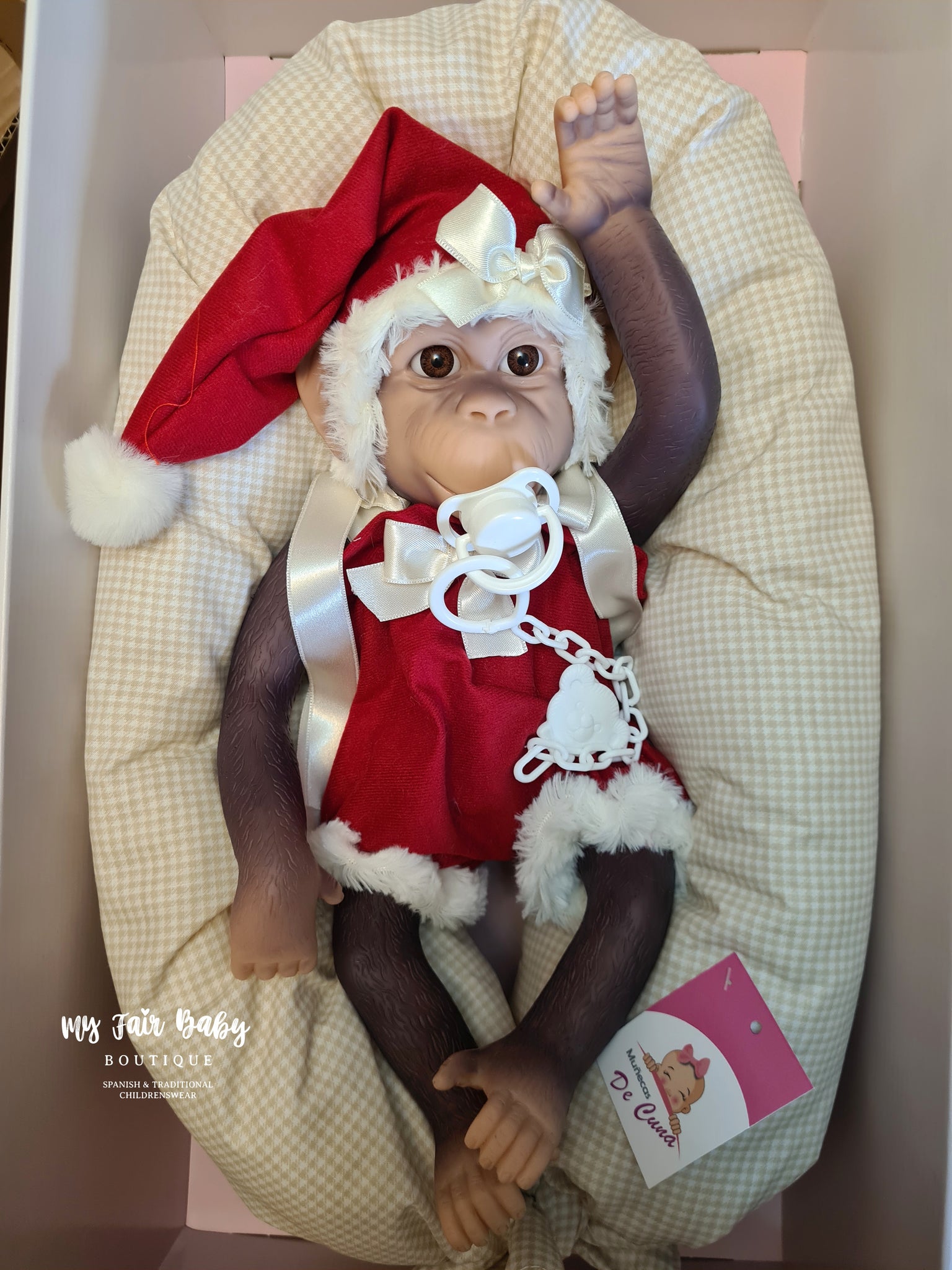 Spanish Baby Lolo Christmas Reborn Monkey Doll 36311 - IN STOCK NOW