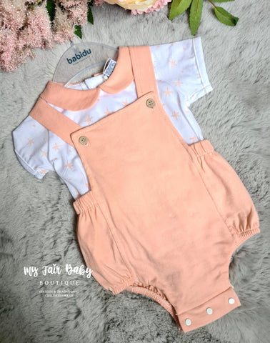 Spanish Baby Girls Orange Cotton Romper - 3-24m