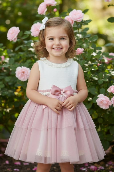 Ceyber Spanish Older Girls Rose Pink Tulle Dress MC7119 ~ 3y