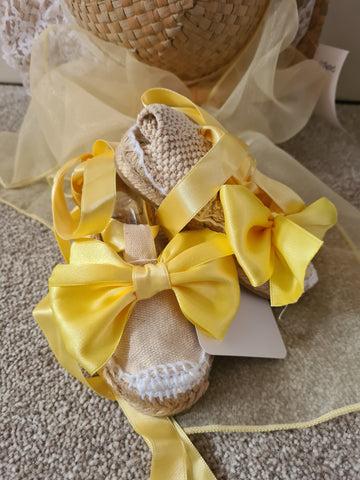 Sonata Spanish Girls Lemon Bow Summer Shoes UK Infant 3/EU 19