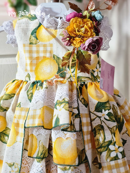 Duerme Safilla SS24 Spanish Girls Lemon Puffball Dress - IN STOCK NOW