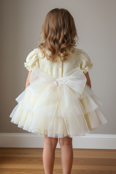 Sonata Infantil Spanish Girls Lemon Tulle Puffball Dress PC2304 ~ 6y ~ IN STOCK NOW