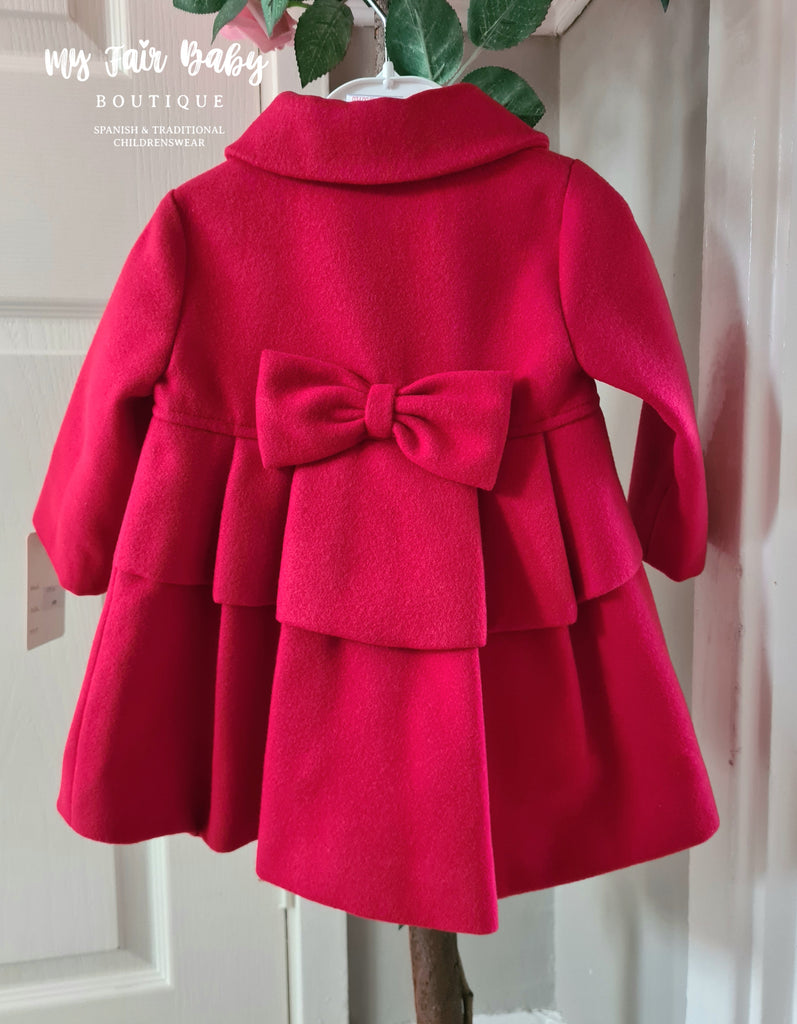 Spanish Traditional Baby Girls Red Bow Coat C83A - 36m My Fair Baby Boutique Spanish Traditional Baby Girls Red Bow Coat C83A - 36m My Fair Baby Boutique