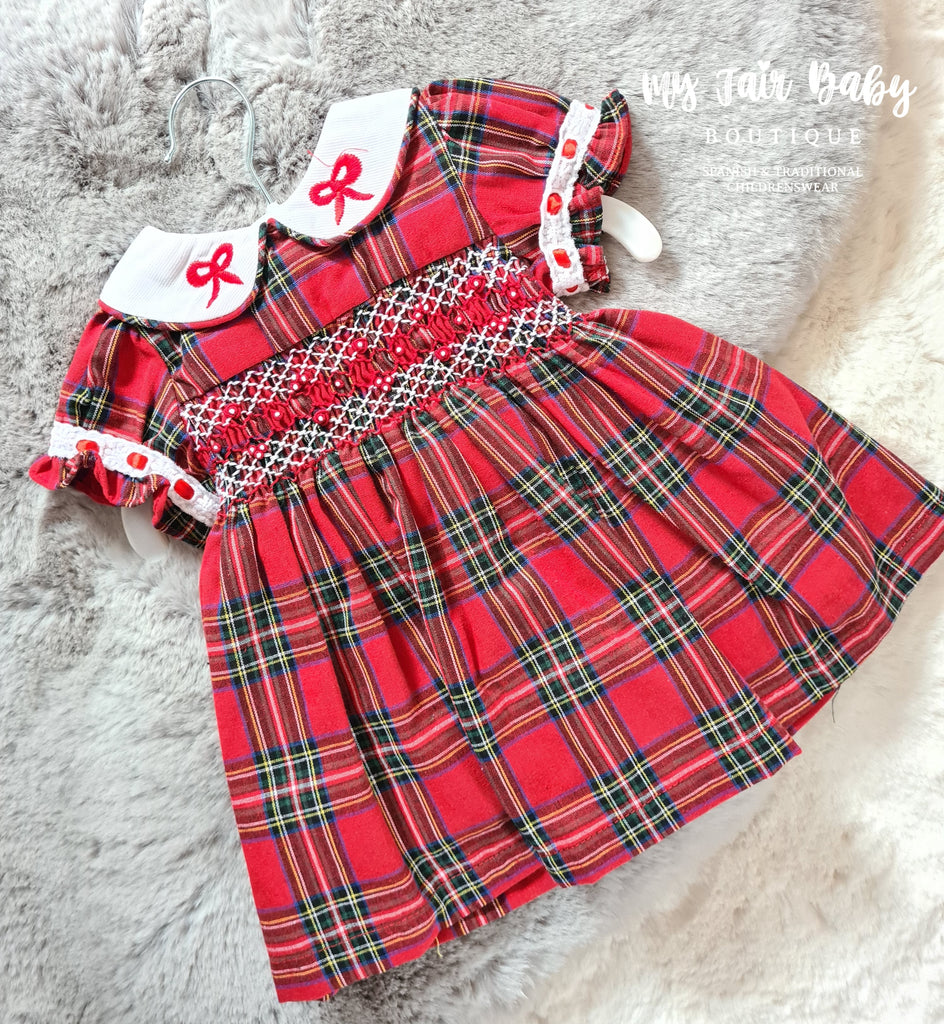 Beau Kid Traditional Girls Red Smocked Tartan Dress 238900 - 0-7y ~ IN My Fair Baby Boutique Beau Kid Traditional Girls Red Smocked Tartan Dress 238900 - 0-7y ~ IN My Fair Baby Boutique