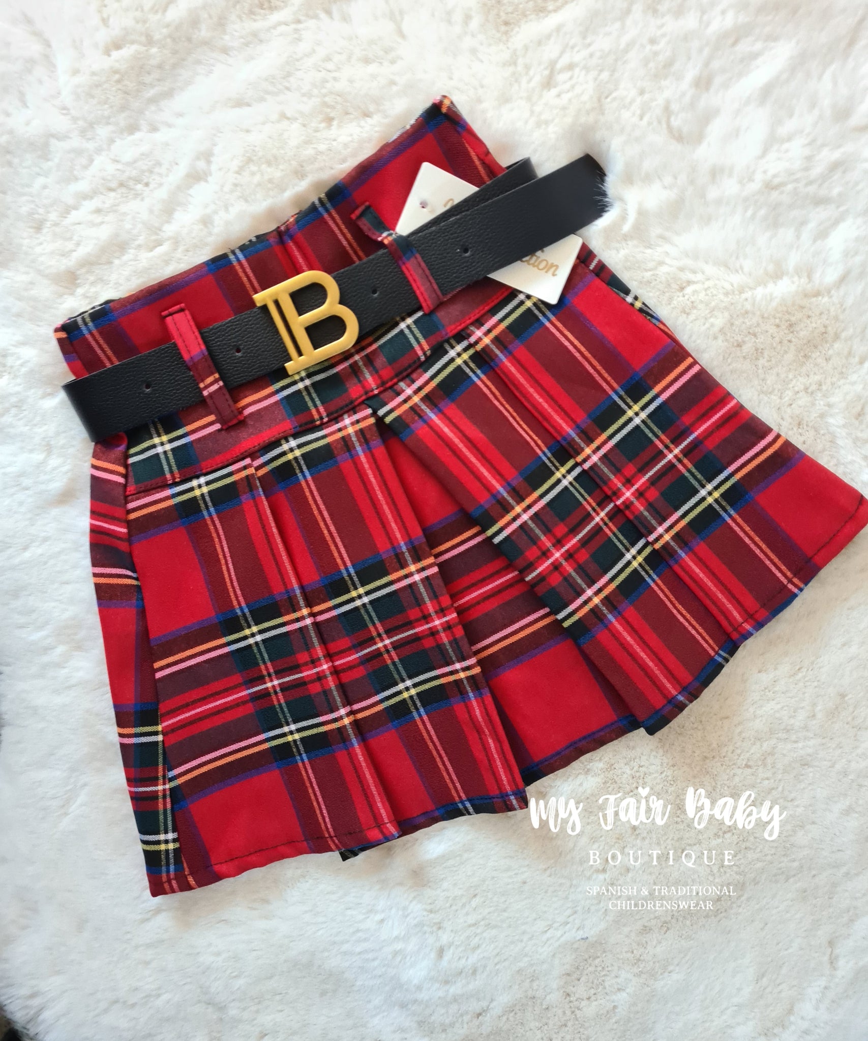 Traditional Older Girls Red Tartan Christmas Skirt 8,12y – My