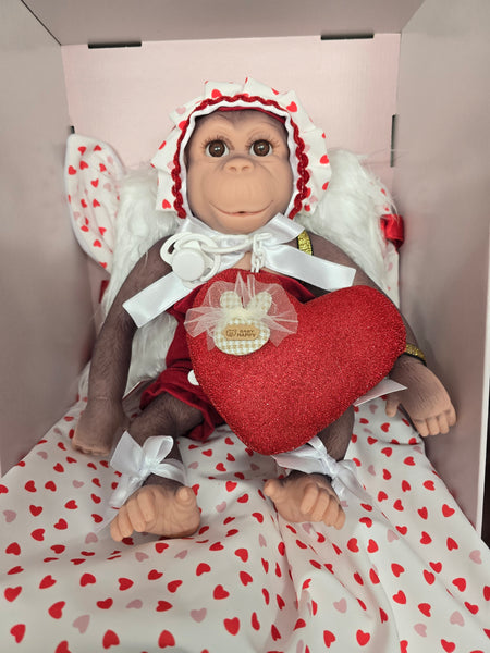 Spanish Baby Valentines Reborn Silicone Monkey Doll 36150 ~ LIMITED EDITION - IN STOCK NOW