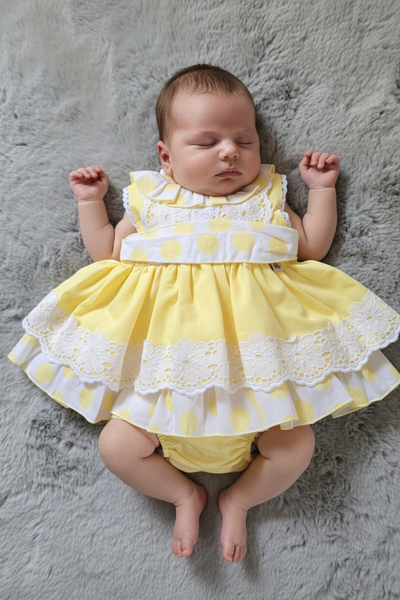 Ricittos Spanish Baby Girls Lemon Dress & Pants ~ 3m NON RETURNABLE