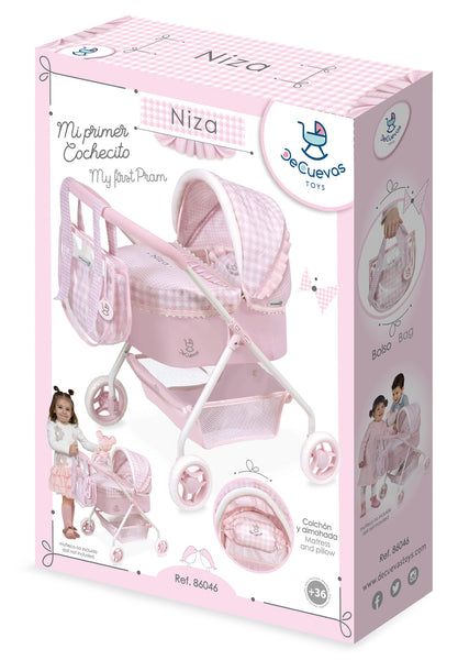 Spanish DeCuevas My First Niza Doll Pram 86046 56cm - IN STOCK NOW