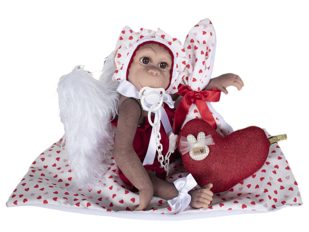 Spanish Baby Valentines Reborn Silicone Monkey Doll 36150 ~ LIMITED EDITION - IN STOCK NOW