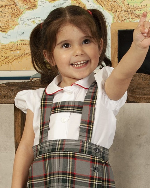 Sonata Spanish Girls Tartan School Pinafore Dress CO2402 - MADE TO ORDER