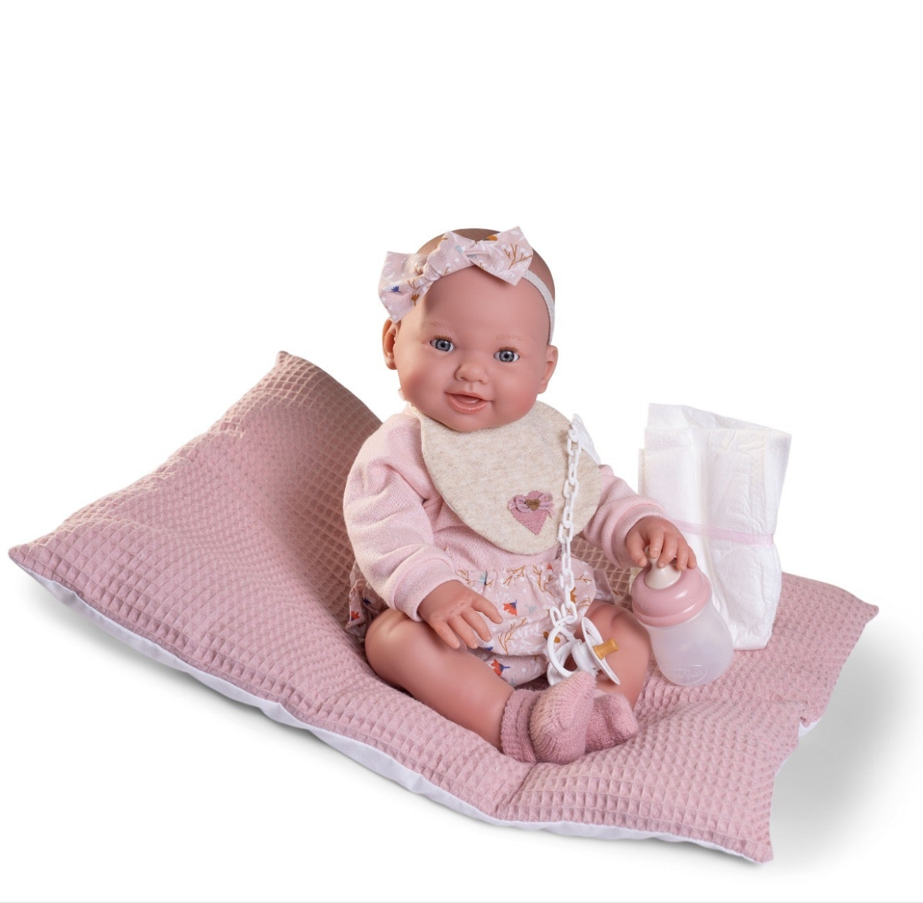 Spanish Mia Drink & Wet Newborn Baby Girl Doll (42cm) 50414 ~ IN STOCK NOW