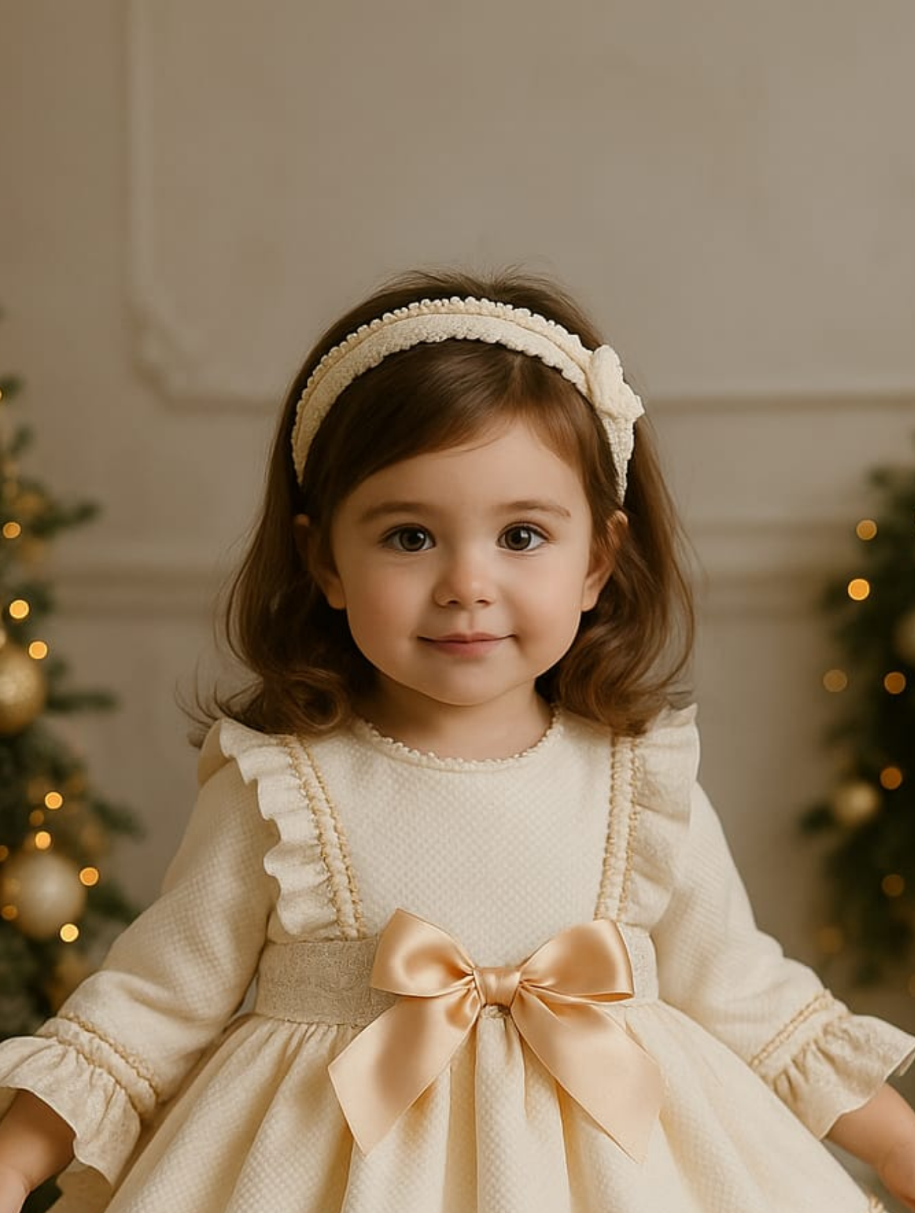 Sonata AW25 Spanish Girls Cream & Gold Headband NA2507 - MADE TO ORDER