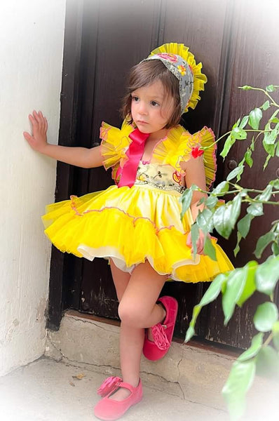 Ela Confeccion SS24 Spanish Girls Lemon Miercoles Dress - MADE TO ORDER