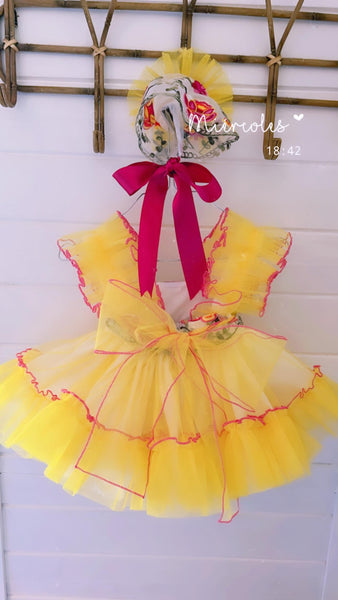 Ela Confeccion SS24 Spanish Girls Lemon Miercoles Dress - MADE TO ORDER