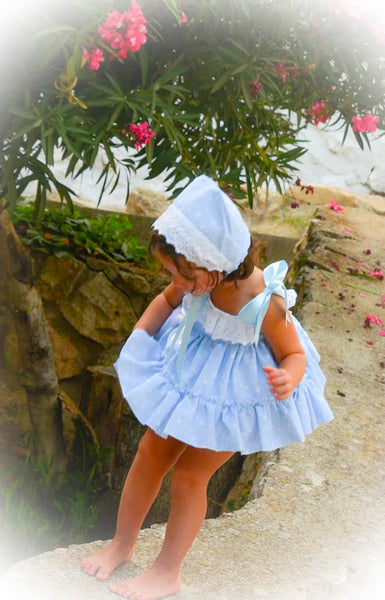 Ela Confeccion SS24 Spanish Girls Blue Star Summer Dress - MADE TO ORDER