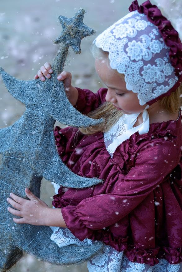 white christmas dresses Mqtime new Autumn Spanish Girls Sweet Court Style Princess Dress Kids –  mqtime main image 0