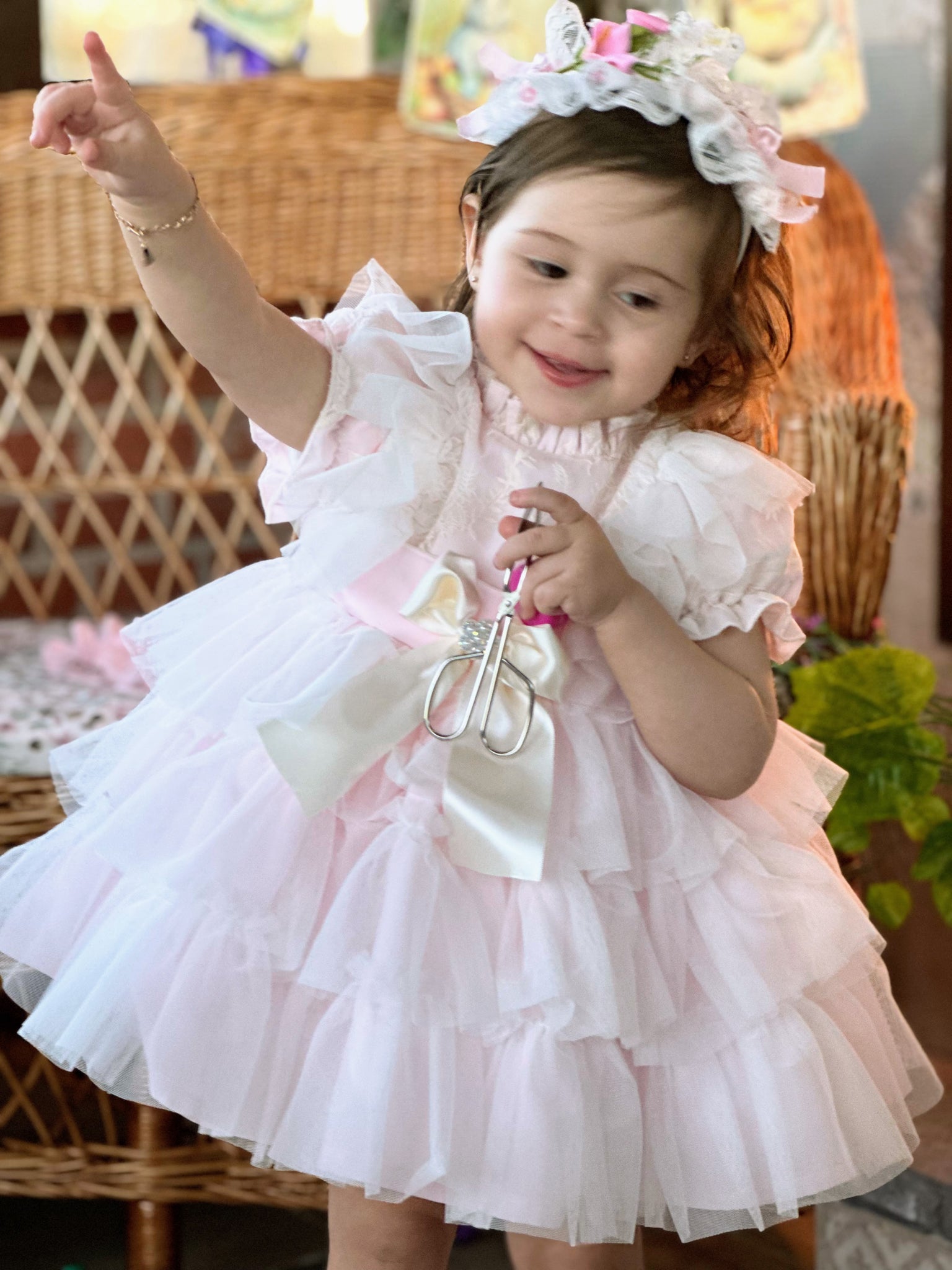 Sonata SS25 - Girls Pink Puffball Dress & H/P Sonata SS25 - Girls Pink Puffball Dress & H/P