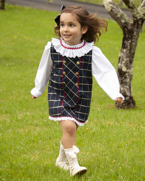 Sonata AW23 Spanish Girls Navy A-Line Dress IN2314 - MADE TO ORDER