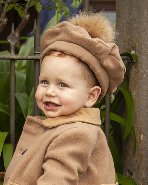 Sonata AW23 Traditional Boys Camel Coat IN2335 - MADE TO ORDER