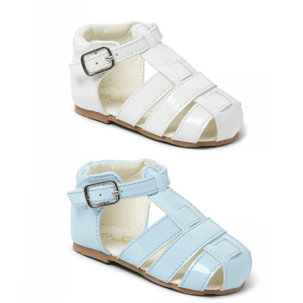 Sevva Traditional Boys Patent Gladiator Sandals - 2 colours