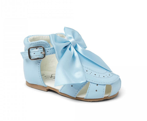 Sevva Girls Blue Patent Bow Sandals - Terri