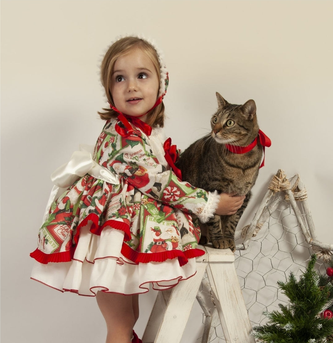 baby girl christmas dress Sonata Infantil Spanish Girls Santa Pattern Puffball I – My Fair Boutique Luxury Evening Dresses for Women Wedding Party Casual Dresses Amazon Prime BIRTHDAY:5 flower girl dress