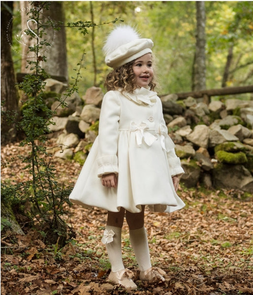 Sonata Infantil Spanish Girls Winter Coats MD136 - Cream or Red - MADE TO ORDER