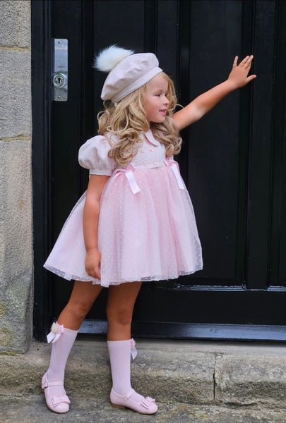 Sonata AW23 Spanish Girls Pink Chanel Barbielove Dress IN2352 -  MADE TO ORDER