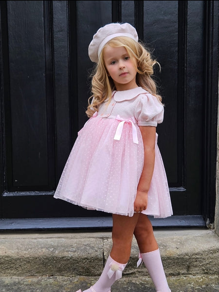 Sonata AW23 Spanish Girls Pink Chanel Barbielove Dress IN2352 -  MADE TO ORDER