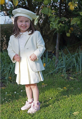 Sonata Infantil Spanish Girls Lemon Skirt & Jacket Set MOD636 - MADE TO ORDER