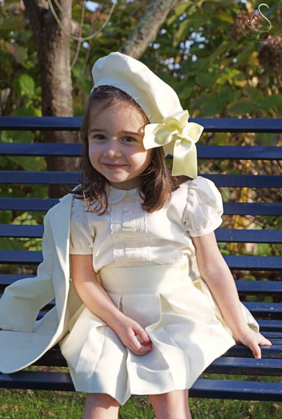 Sonata Infantil Spanish Girls Lemon Skirt & Jacket Set MOD636 - MADE TO ORDER