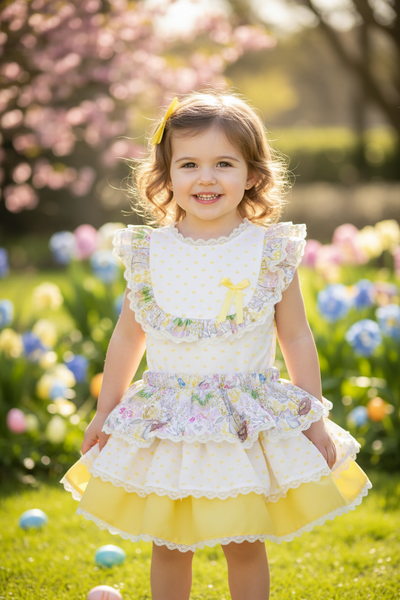 Sonata Infantil Spanish Girls Easter Skort & Blouse Set VE2215 - MADE TO ORDER