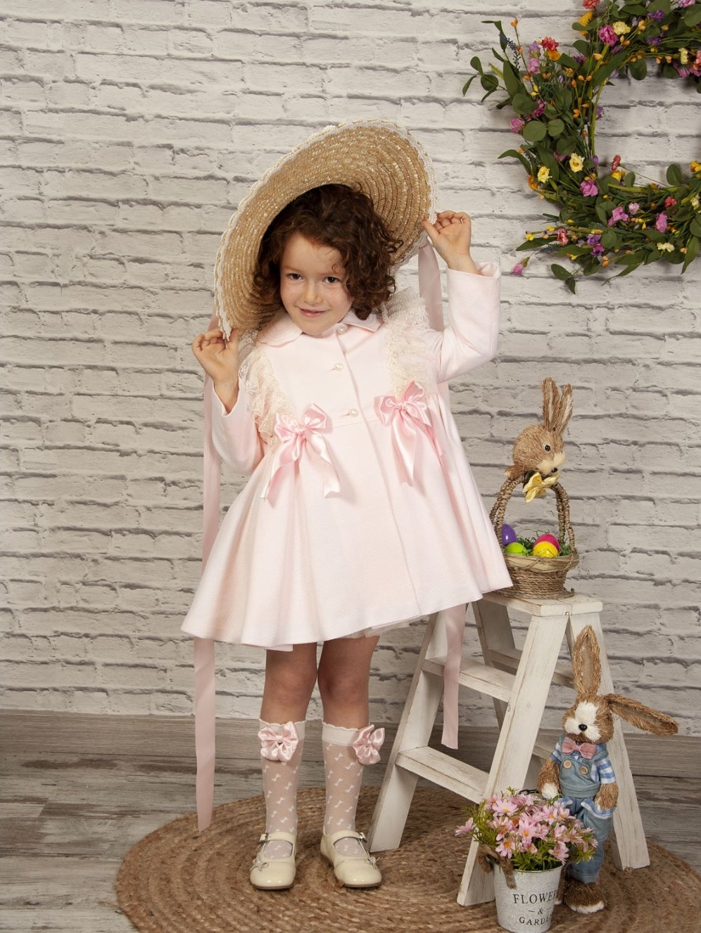 Sonata SS22 Spanish Girls Pink Pique Summer Coat VE2213 - 3 years IN STOCK NOW