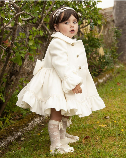 Sonata AW23 Spanish Girls Cream Mouflon Winter Coat IN2320 - MADE TO ORDER
