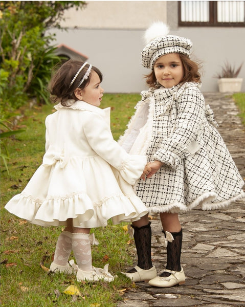 Sonata AW23 Spanish Girls Cream Mouflon Winter Coat IN2320 - MADE TO ORDER