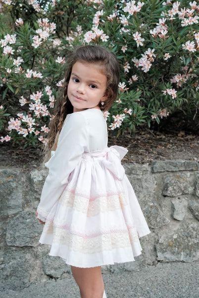 ELA Confeccion AW23 Florencia Spanish Girls Pink Puffball Dress & Pants - MADE TO ORDER